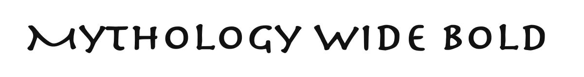 Mythology Wide Bold original font preview