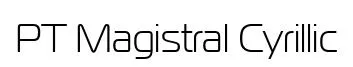 PT Magistral Cyrillic original font preview