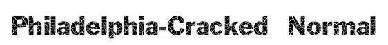 Philadelphia-Cracked  Normal original font preview
