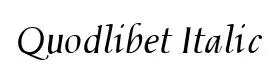 Quodlibet Italic