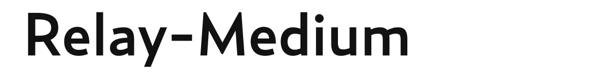 Relay-Medium original font preview