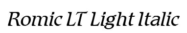 Romic LT Light Italic