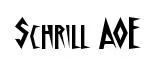 Schrill AOE original font preview