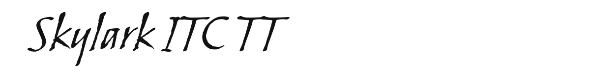 Skylark ITC TT original font preview