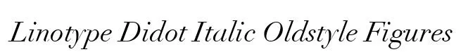 Linotype Didot Italic Oldstyle Figures