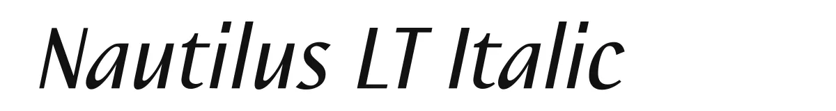 Nautilus LT Italic original font preview