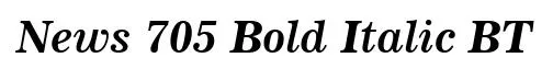 News 705 Bold Italic BT