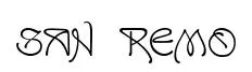 San Remo original font preview