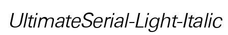 UltimateSerial-Light-Italic