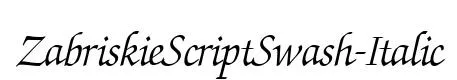 ZabriskieScriptSwash-Italic