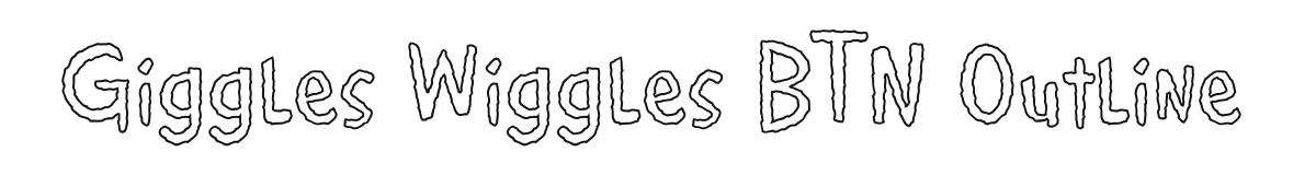 Giggles Wiggles BTN Outline original font preview