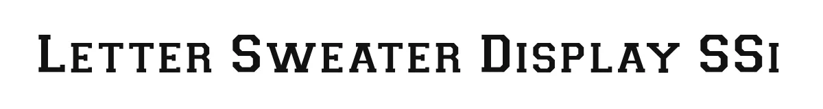 Letter Sweater Display SSi original font preview