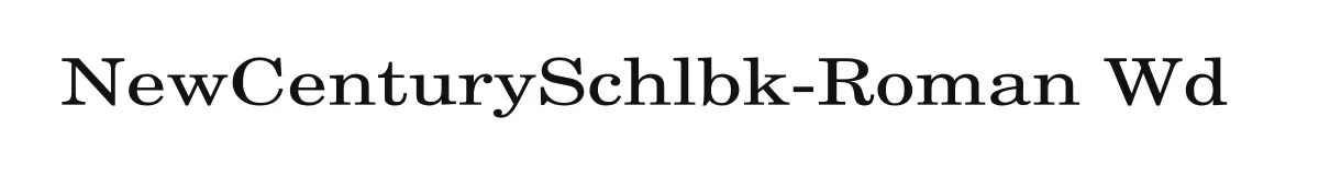 NewCenturySchlbk-Roman Wd original font preview