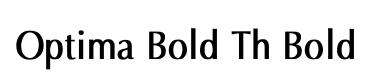 Optima Bold Th Bold