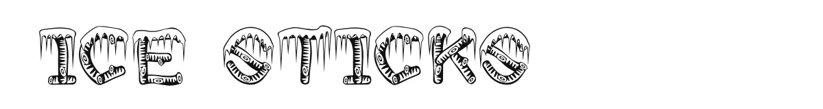 ice sticks font preview