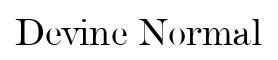 Devine Normal original font preview