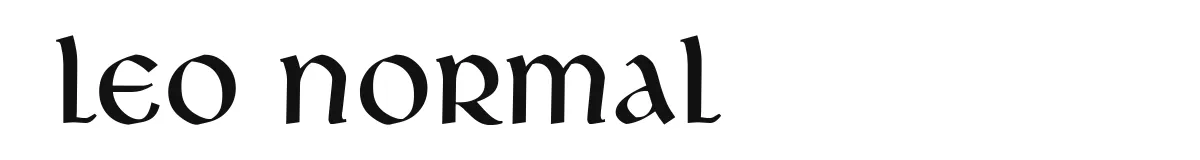 Leo Normal original font preview
