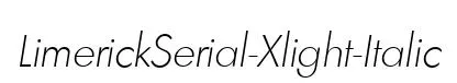 LimerickSerial-Xlight-Italic