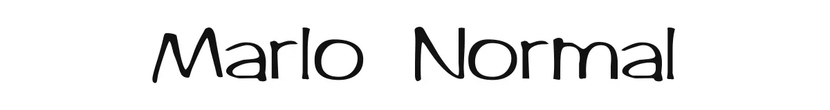 Marlo  Normal original font preview
