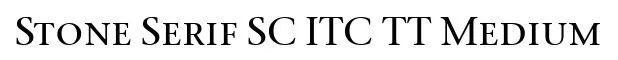 Stone Serif SC ITC TT Medium