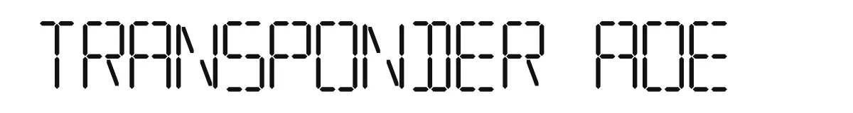 Transponder AOE original font preview