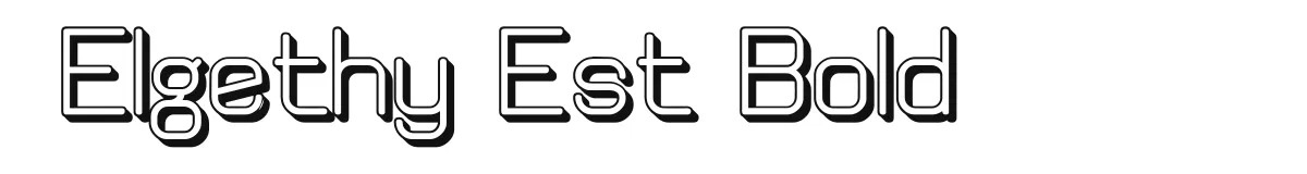 Elgethy Est Bold original font preview