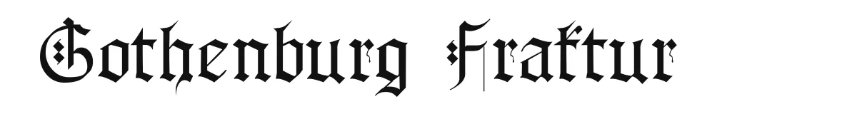 Gothenburg Fraktur original font preview