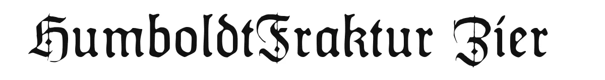 HumboldtFraktur Zier original font preview