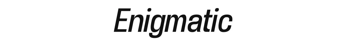 Enigmatic original font preview