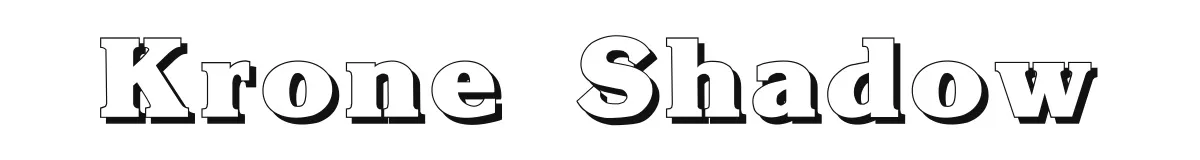Krone Shadow original font preview