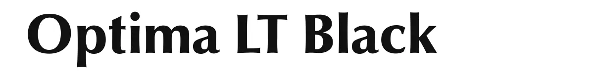 Optima LT Black original font preview