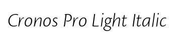 Cronos Pro Light Italic