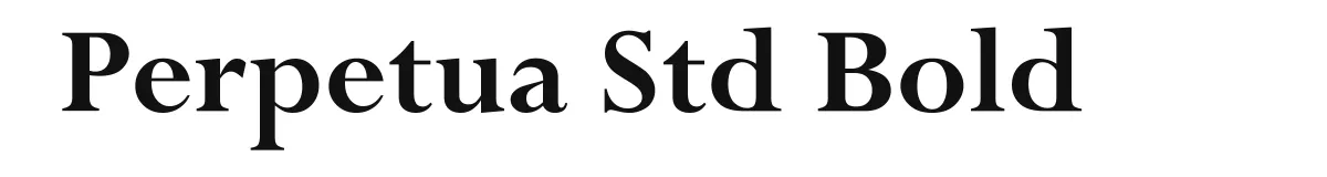 Perpetua Std Bold original font preview