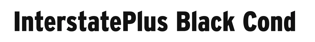 InterstatePlus Black Cond original font preview