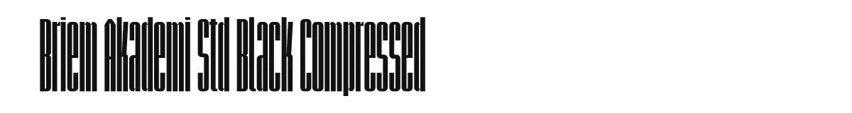 Briem Akademi Std Black Compressed original font preview