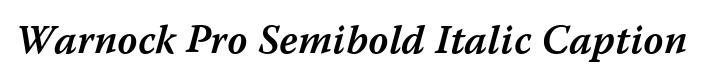 Warnock Pro Semibold Italic Caption