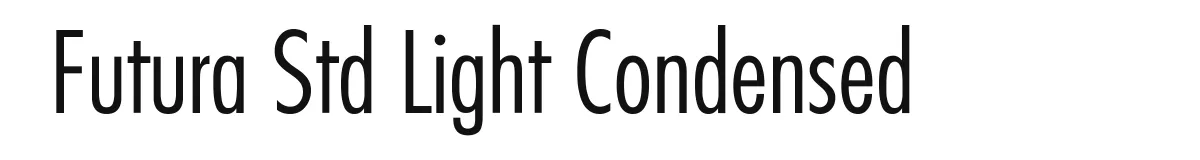 Futura Std Light Condensed original font preview