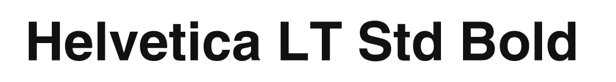 Helvetica LT Std Bold original font preview