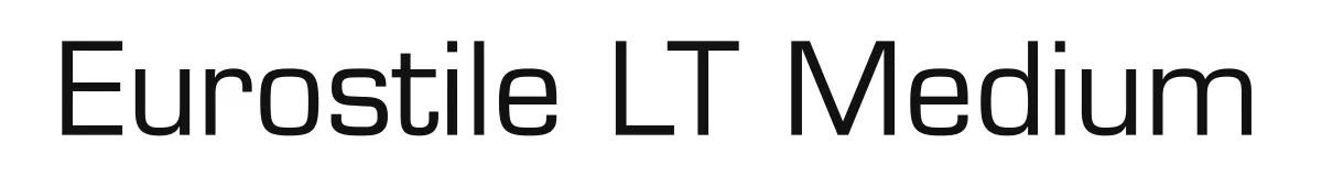 Eurostile LT Medium original font preview
