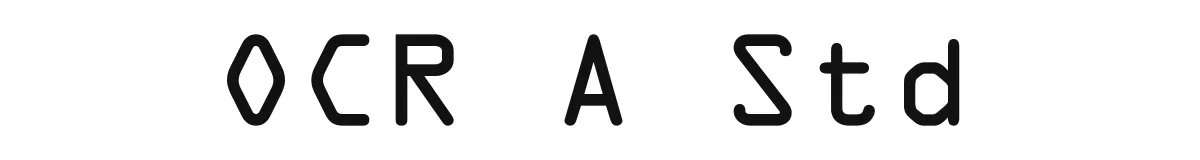 OCR A Std original font preview