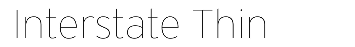 Interstate Thin original font preview