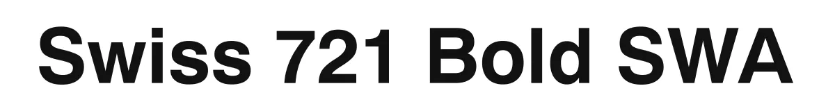 Swiss 721 Bold SWA original font preview