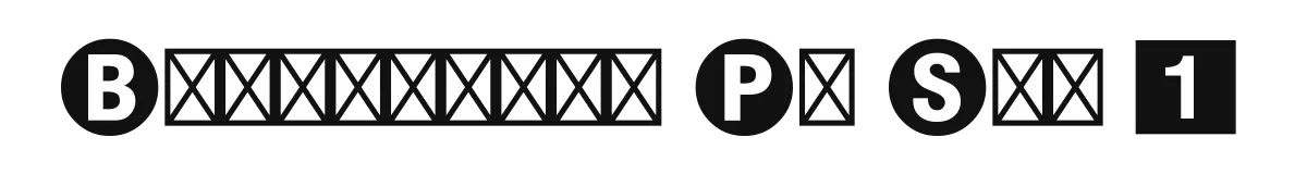Bundesbahn Pi Std 1 original font preview