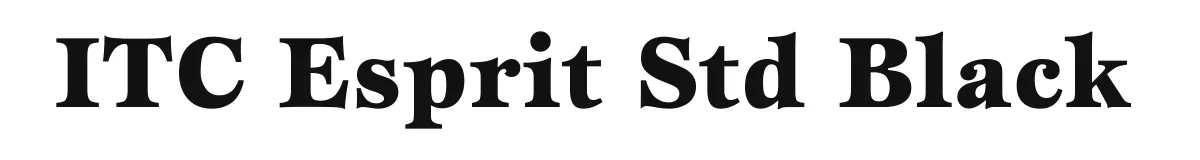 ITC Esprit Std Black original font preview