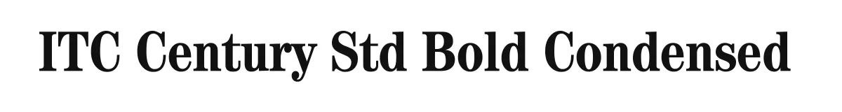 ITC Century Std Bold Condensed original font preview