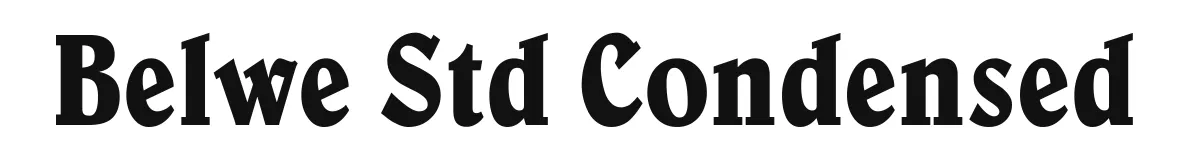 Belwe Std Condensed original font preview
