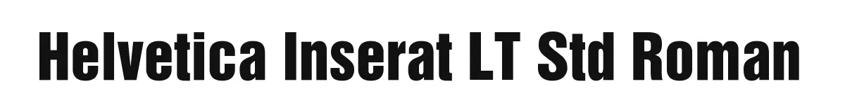 Helvetica Inserat LT Std Roman original font preview