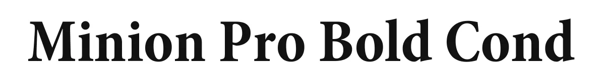 Minion Pro Bold Cond original font preview