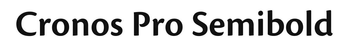 Cronos Pro Semibold original font preview