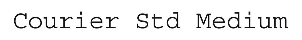 Courier Std Medium original font preview